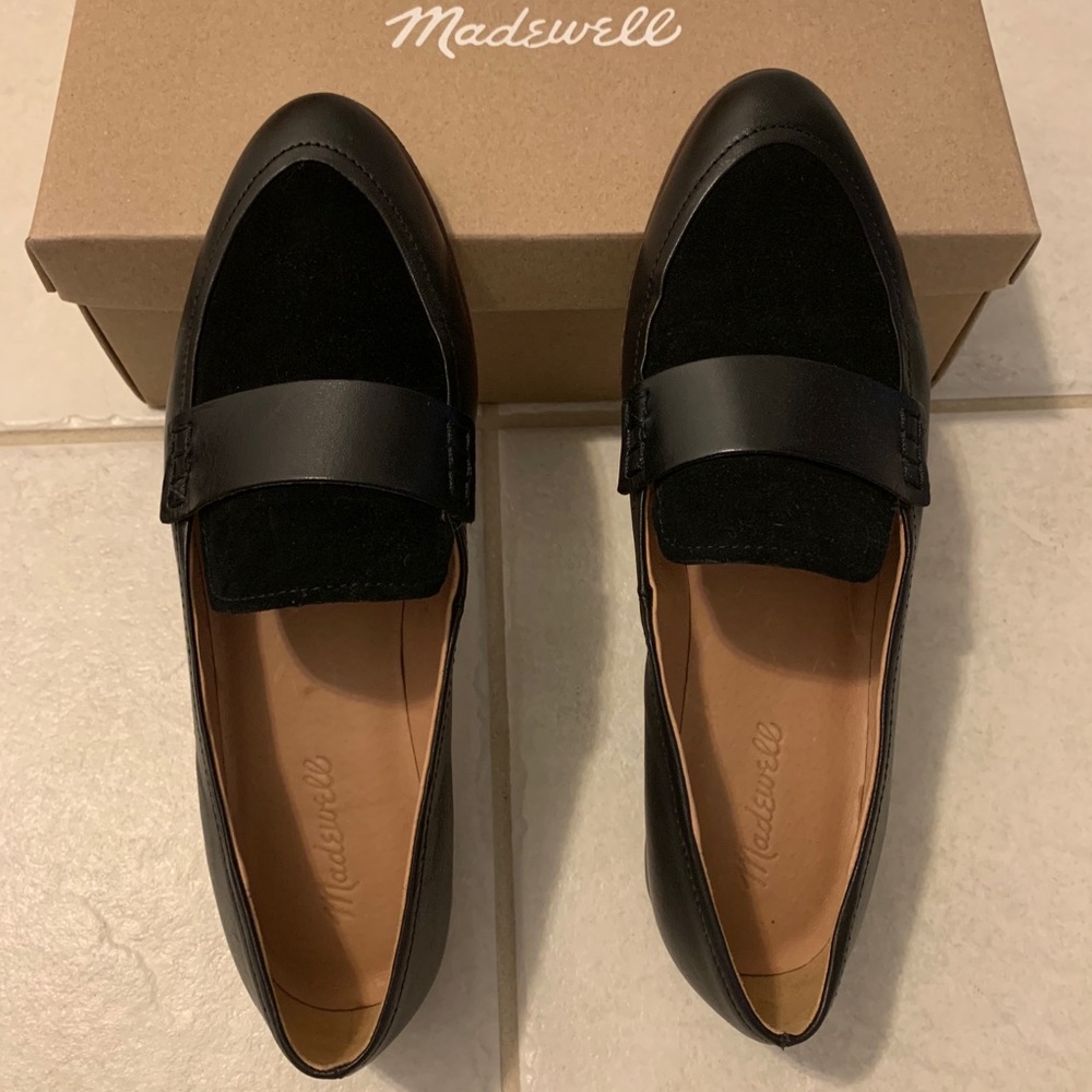 Madewell leather Loafer -Iike new, black , 9.5